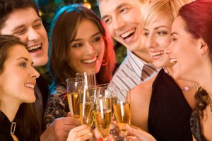 Image of friends having fun together at a party Image of friends having fun together at a party